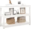 Tavolo consolle bianco 110x40x74 cm in legno di pino Anteprima dell’immagine prodotto 4