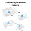 Sada 25 ks organizérů do zásuvek – průhledné plastové Náhled obrázku produktu 2