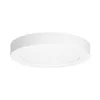 A white, circular LED ceiling light is shown against a white background. Produktbild-Vorschau