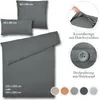 Blumtal Bettwäsche 155x220cm  Anthrazit– 100% Baumwolle– 1 Produktbild-Vorschau 5