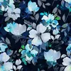 OUTDOOR DEKOSTOFFE OXFORD - Motivo fiori su sfondo blu I Anteprima dell’immagine prodotto 1