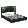 INONEFT Polsterbett 140x200cm mit LED und USB, Doppelbett, Produktbild-Vorschau 9