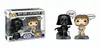 A product shot of a Funko Pop! Star Wars Darth Vader and Luke Skywalker set in its packaging, alongside a separate display of the figures. Podgląd zdjęcia produktu