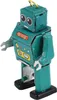 Blechspielzeug Mini Roboter türkis Miniatur Figur Produktbild-Vorschau 2