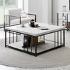 Skye Decor, Zenn - White, Black, Couchtische, Weiß, 90 x 40 Produktbild-Vorschau 3