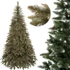 A composite image showing two artificial Christmas trees, one full and one cropped to show detail. Voir les images du produit
