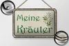 Blechschild Spruch 18x12cm meine Kräuter Produktbild-Vorschau 2