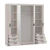 AX LIVING Beige Kleiderschrank mit Spiegel Storicos 4T6S Produktbild-Vorschau 3