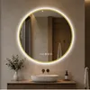 S'AFIELINA LED Badezimmerspiegel Rund Ø70 cm, Goldener Produktbild-Vorschau 1