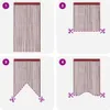 vidaXL Provázkové závěsy 2 ks 100 x 250 cm Vínově červená Náhled obrázku produktu 5