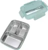 Lunch Box 3 Compartiments 304 Stainless Steel Plastic Voir les images du produit 4
