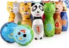Relaxdays – zestaw do gry w kręgle dla dzieci, 10 kręgli, 2 Podgląd zdjęcia produktu 1