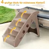 GOPLUS Hundetreppe 4 Stufen, Klappbar & Tragbar Tiertreppe Produktbild-Vorschau 1