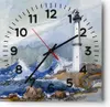 Wanduhr - Quadrat - Glasuhr - Leuchtturm Wasser Produktbild-Vorschau 1