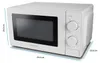 A white microwave oven shown from a 3/4 front angle. Podgląd zdjęcia produktu