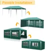 Ikodm Pavillon 3x6 m Grün Gartenpavillon Partyzelt mit Produktbild-Vorschau 3