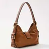 Braune Mini-Handtasche mit Reißverschluss & Kontrastdetails Produktbild-Vorschau 5