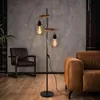 ZMH Stehlampe Vintage 2-flammig Standleuchte Metall Holz Produktbild-Vorschau 14