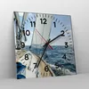 Wanduhr - Quadrat - Glasuhr - Meer Kreuzfahrt Segel - Produktbild-Vorschau 4