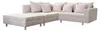 Wohnlandschaft Sofa Couch Ecksofa Eckcouch Cordstoff beige Produktbild-Vorschau 2