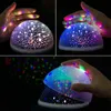 A collage of three images showing a star projector night light with hands interacting with it, demonstrating its light projection. Anteprima dell’immagine prodotto