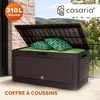 CASARIA Coffre de Rangement Brun Aspect Osier 310L Voir les images du produit 1