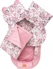 Roses & Smokey Pink Soft Velvet 5-teiliges Set XXL Babynest Produktbild-Vorschau 1