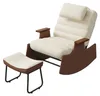 Sillón mecedora con reposapiés, sillón reclinable tapizado Vista previa de la imagen del producto 11