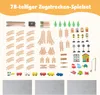COSTWAY 78 teiliges Kinder Eisenbahn Set, 5 in 1 Produktbild-Vorschau 7