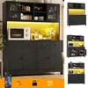 Armoire haute de style buffet avec éclairage RGB LED Voir les images du produit 7