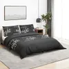 vidaXL Ensemble de literie noir 240x220 cm coton Voir les images du produit 2