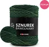 Baumwollkordel KOKONKI 5mm, 100m, Flaschengrün mit goldenem Produktbild-Vorschau 1
