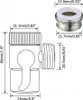 Diagrams and measurements of a 3-way diverter valve. Produktbild-Vorschau