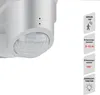 Close-up of a white motion sensor with informational graphics on the right side. Produktbild-Vorschau