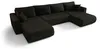 Canapé d’angle LARA U graphite velours Monolith 95 - Voir les images du produit 2