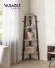 A corner shelf unit with books and decorative items. Produktbild-Vorschau