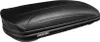 A black roof box is shown from a side-diagonal angle against a white background. Náhľad obrázku produktu