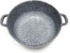 A top-down view of a speckled gray pot with two handles against a white background. Anteprima dell’immagine prodotto