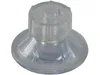 A clear studio shot of a transparent suction cup with a knurled nut. Produktbild-Vorschau