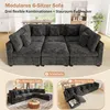 Merax 6-Sitzer XXL L Form Ecksofa, Modulsofa mit Produktbild-Vorschau 5