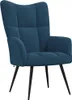 A single blue armchair shown from a three-quarter angle against a white background. Voir les images du produit