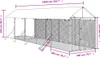 vidaXL Outdoor-Hundezwinger mit Dach Silbern 2x10x2,5 m Produktbild-Vorschau 4