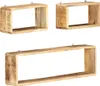 3-tlg. Würfel-Wandregal-Set Massivholz Mango Produktbild-Vorschau 6