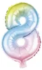 Folienballon Zahl 8 bunt 100 cm Produktbild-Vorschau 1