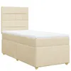 Boxspringbett mit Matratze Creme 90x200 cm Stoff Produktbild-Vorschau 3