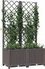 vidaXL květináč s mříží hnědý 80x40x136 cm PP Náhled obrázku produktu 3
