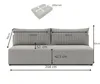 Sofello Kleines Sofa mit Schlaffunktion LUNO hellgrau – Produktbild-Vorschau 4