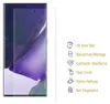 A screen protector is shown next to a smartphone, with feature callouts. Produktbild-Vorschau