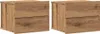vidaXL Wand-Nachttische 2 Stk. Artisan-Eiche 40x32x30 cm Produktbild-Vorschau 2