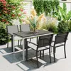 Outsunny Gartentisch Aluminium 120x70 cm Wetterfest Produktbild-Vorschau 2